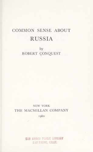 Tapa de Common sense about Russia