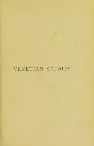 Tapa de Venetian studies