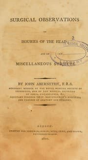 Tapa de Surgical observations on injuries of the head; and on miscellaneous subjects