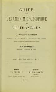 Tapa de Guide dans l'examen microscopique des tissus animaux