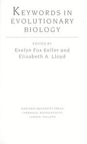 Tapa de Keywords in evolutionary biology