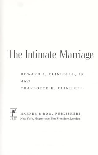 Tapa de The intimate marriage