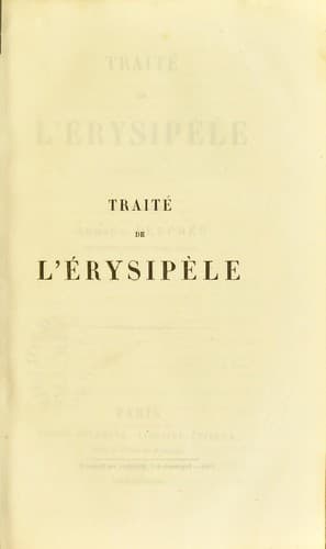 Tapa de Trait©♭ de l'erysip©·le