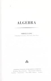 Tapa de Algebra Rev Ptg (Addison-Wesley series in mathematics)