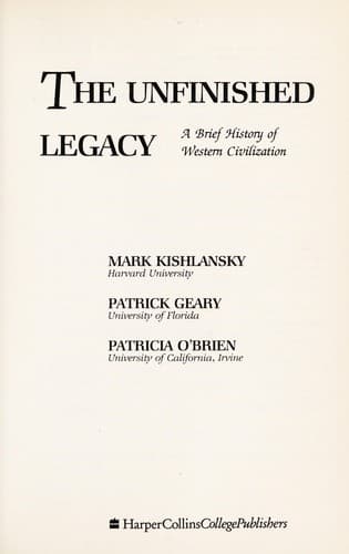 Tapa de The unfinished legacy