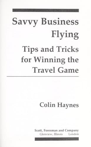 Tapa de Savvy business flying