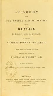 Tapa de An inquiry into the nature and properties of the blood, in health and disease