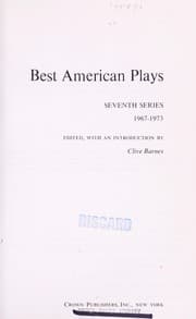 Tapa de Best American plays