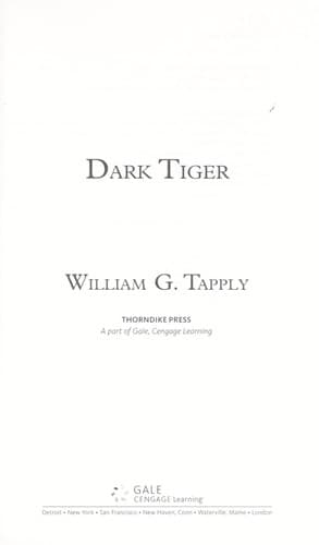 Tapa de Dark tiger