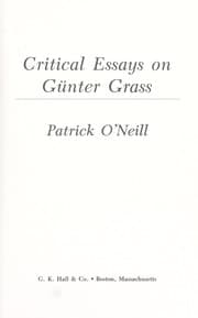 Tapa de Critical essays on Günter Grass