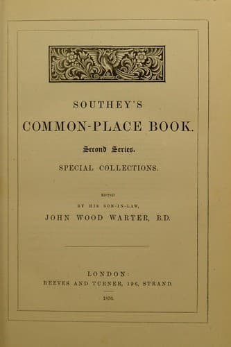 Tapa de Common-place book