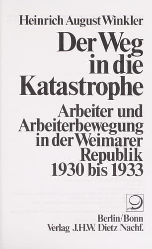 Tapa de Der Weg in die Katastrophe