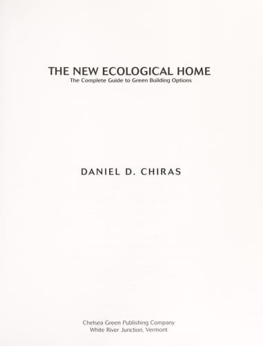 Tapa de The new ecological home