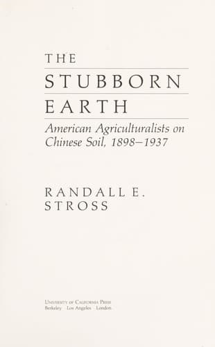 Tapa de The stubborn earth