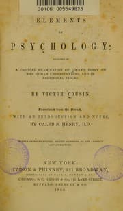 Tapa de Elements of psychology