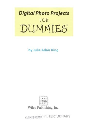 Tapa de Digital photo projects for dummies