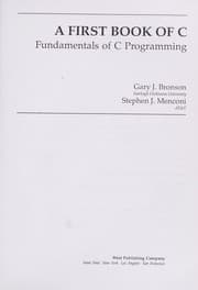 Tapa de A first book of C
