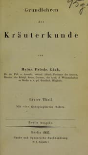 Tapa de Grundlehren der Kr©Þuterkunde = Elementa philosophiae botanicae