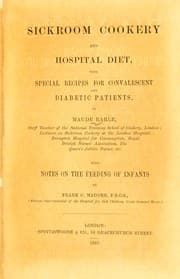 Tapa de Sickroom cookery and hospital diet