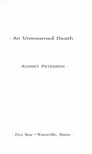 Tapa de An unmourned death