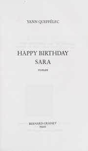 Tapa de Happy birthday, Sara
