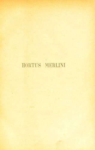 Tapa de Hortus Merlini