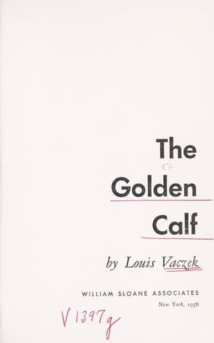 Tapa de The golden calf