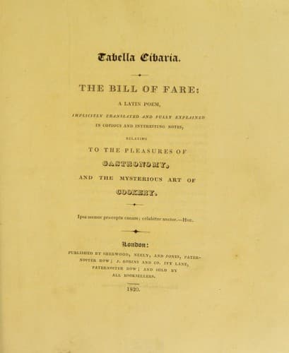 Tapa de Tabella cibaria