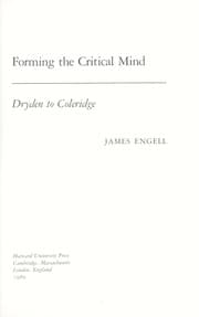 Tapa de Forming the critical mind