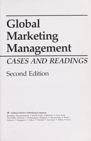Tapa de Global marketing management