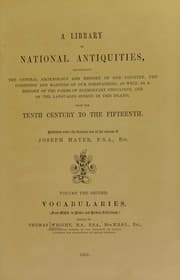 Tapa de A Volume of vocabularies