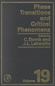 Tapa de Phase Transitions and Critical Phenomena, Volume 19