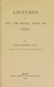 Tapa de Lectures on acne, acne rosacea, lichen and prurigo