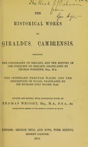 Tapa de The historical works of Giraldus Cambrensis