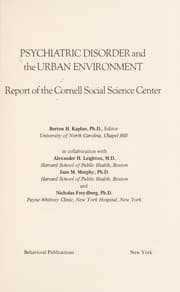 Tapa de Psychiatric disorder and the urban environment