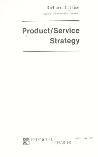 Tapa de Product/service strategy