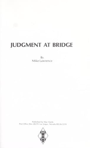 Tapa de Judgement at bridge