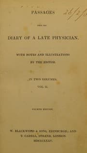Tapa de Passages from the diary of a late physician