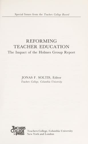 Tapa de Reforming teacher education