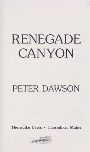 Tapa de Renegade Canyon