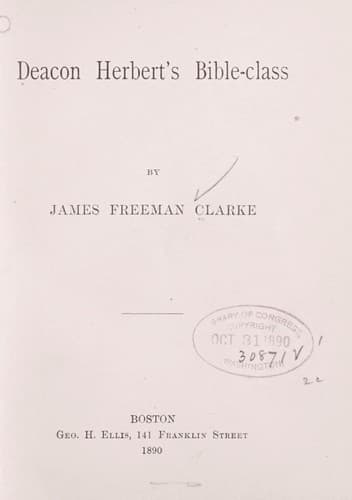Tapa de Deacon Herbert's Bible-class