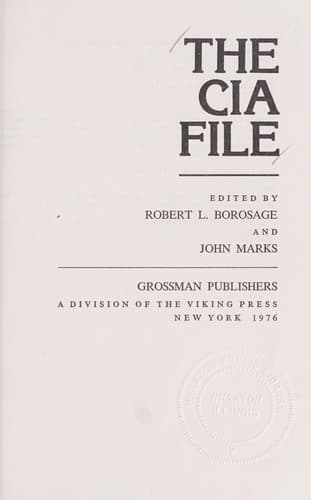 Tapa de The CIA file