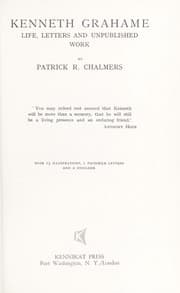 Tapa de Kenneth Grahame; life, letters and unpublished work