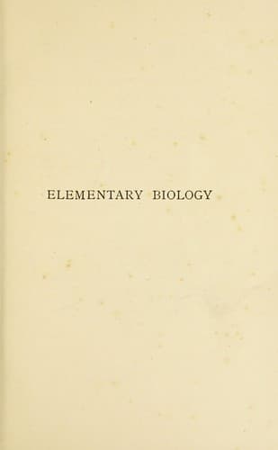 Tapa de Elementary biology