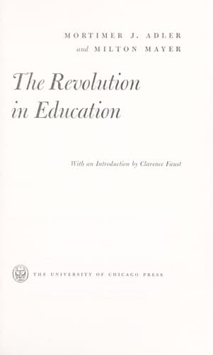 Tapa de The revolution in education