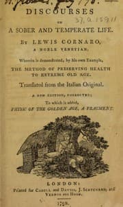 Tapa de Discourses on a sober and temperate life