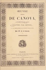 Tapa de Oeuvre choisi de Canova