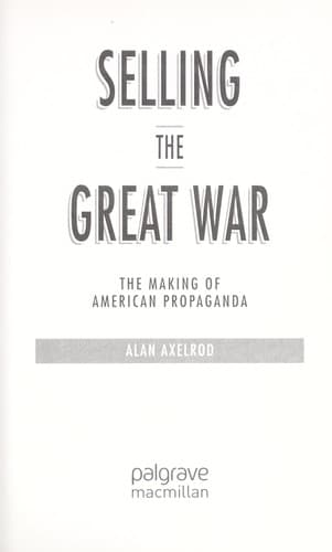 Tapa de Selling the Great War