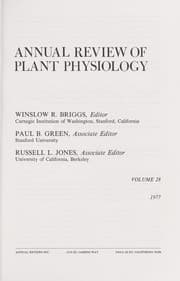 Tapa de Annual review of plant physiology