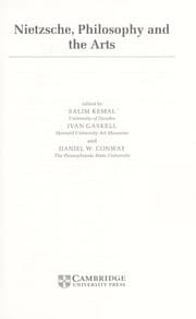Tapa de Nietzsche, philosophy and the arts